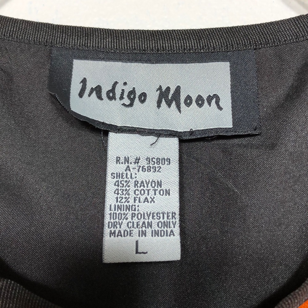 Funky Indigo Moon Patchwork Embroidered Artsy Boh… - image 4